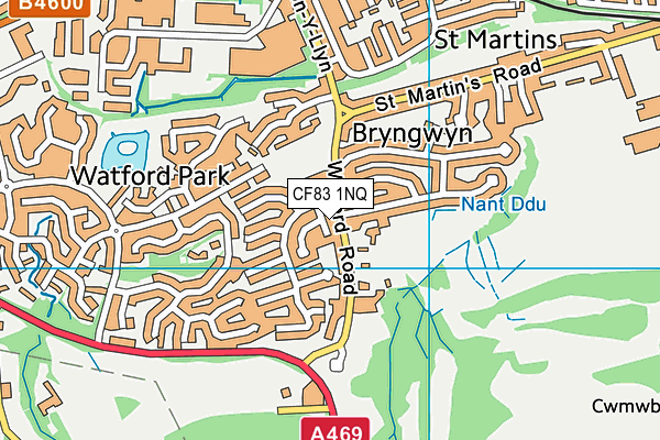 CF83 1NQ map - OS VectorMap District (Ordnance Survey)