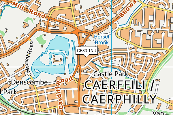 CF83 1NU map - OS VectorMap District (Ordnance Survey)