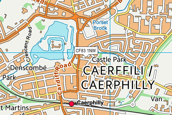 CF83 1NW map - OS VectorMap District (Ordnance Survey)