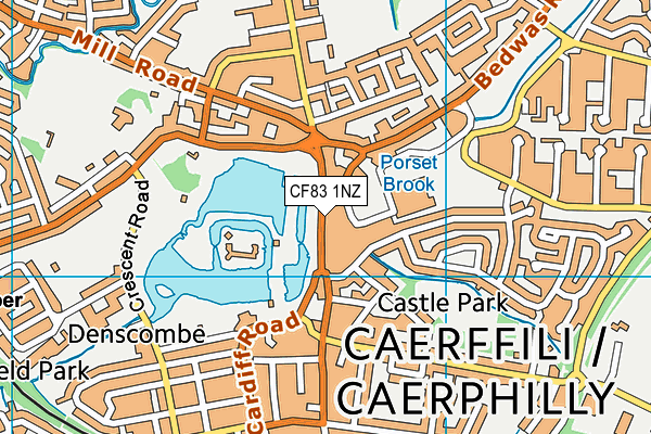 CF83 1NZ map - OS VectorMap District (Ordnance Survey)