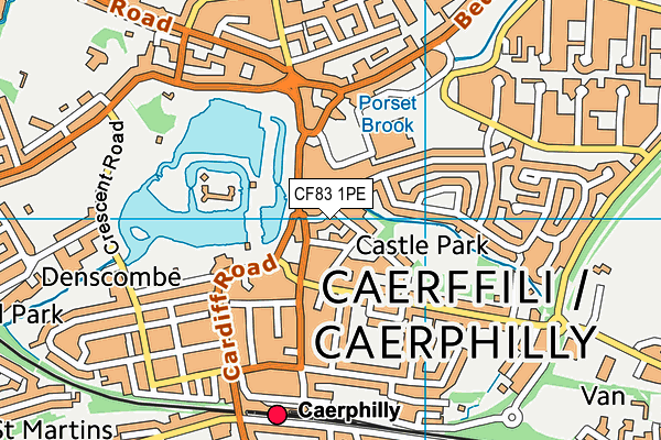 CF83 1PE map - OS VectorMap District (Ordnance Survey)