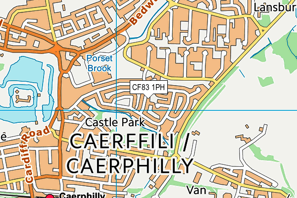 CF83 1PH map - OS VectorMap District (Ordnance Survey)