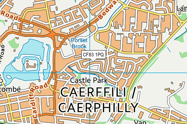 CF83 1PQ map - OS VectorMap District (Ordnance Survey)