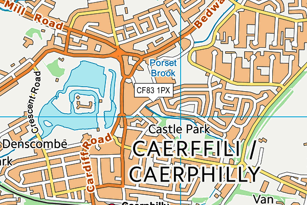 CF83 1PX map - OS VectorMap District (Ordnance Survey)