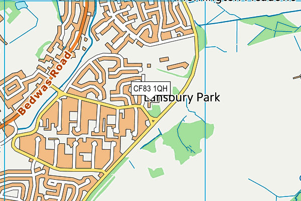 St Helen's Catholic Primary School map (CF83 1QH) - OS VectorMap District (Ordnance Survey)