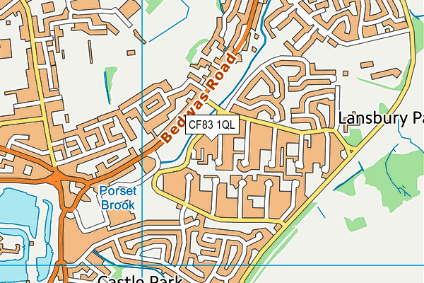 CF83 1QL map - OS VectorMap District (Ordnance Survey)