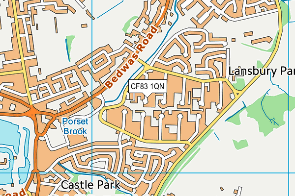 CF83 1QN map - OS VectorMap District (Ordnance Survey)
