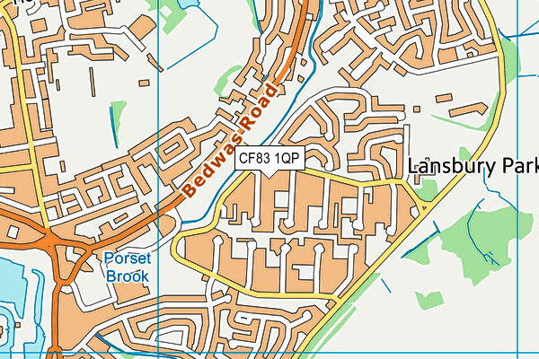 CF83 1QP map - OS VectorMap District (Ordnance Survey)