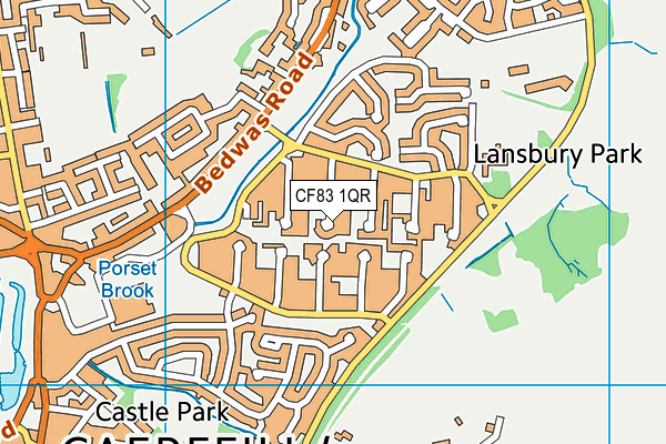 CF83 1QR map - OS VectorMap District (Ordnance Survey)