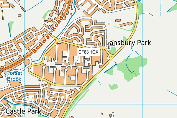 CF83 1QX map - OS VectorMap District (Ordnance Survey)