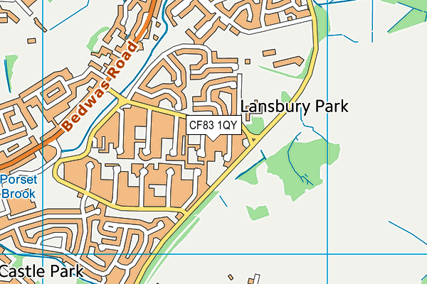 CF83 1QY map - OS VectorMap District (Ordnance Survey)