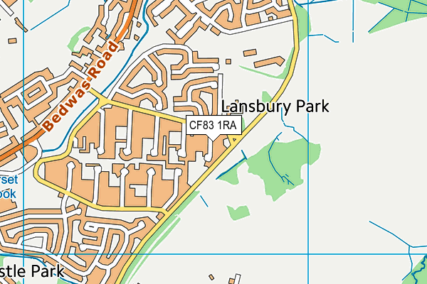 CF83 1RA map - OS VectorMap District (Ordnance Survey)