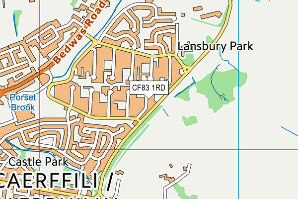 CF83 1RD map - OS VectorMap District (Ordnance Survey)