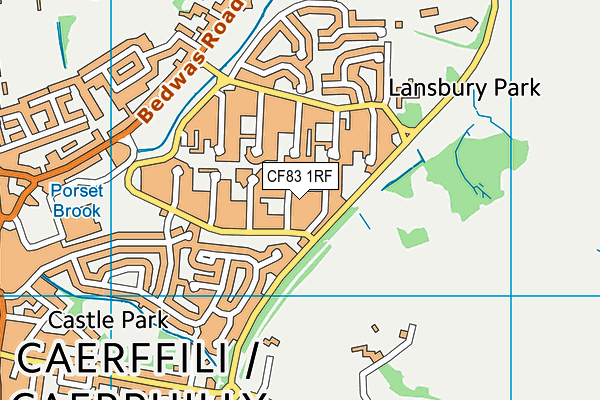 CF83 1RF map - OS VectorMap District (Ordnance Survey)