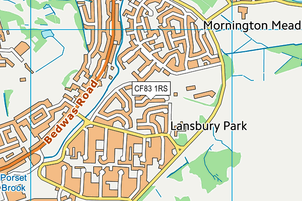 CF83 1RS map - OS VectorMap District (Ordnance Survey)