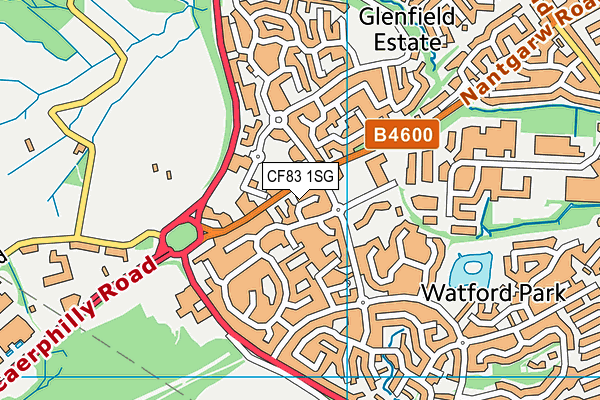 CF83 1SG map - OS VectorMap District (Ordnance Survey)