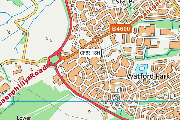 CF83 1SH map - OS VectorMap District (Ordnance Survey)