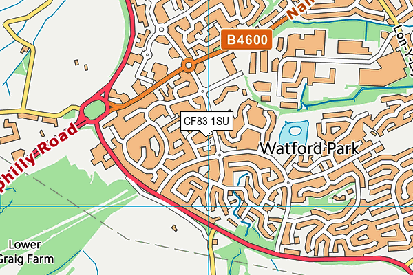 CF83 1SU map - OS VectorMap District (Ordnance Survey)