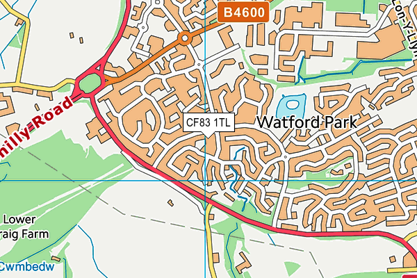 CF83 1TL map - OS VectorMap District (Ordnance Survey)