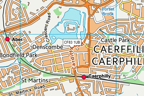 CF83 1UB map - OS VectorMap District (Ordnance Survey)