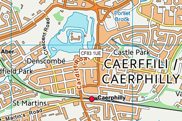 CF83 1UE map - OS VectorMap District (Ordnance Survey)