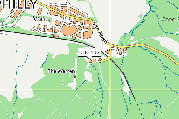 CF83 1UG map - OS VectorMap District (Ordnance Survey)