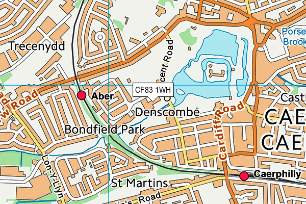Ysgol Gynradd Gymraeg Y Castell map (CF83 1WH) - OS VectorMap District (Ordnance Survey)