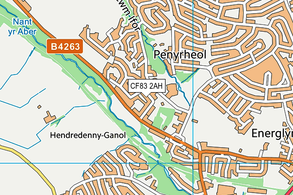 CF83 2AH map - OS VectorMap District (Ordnance Survey)