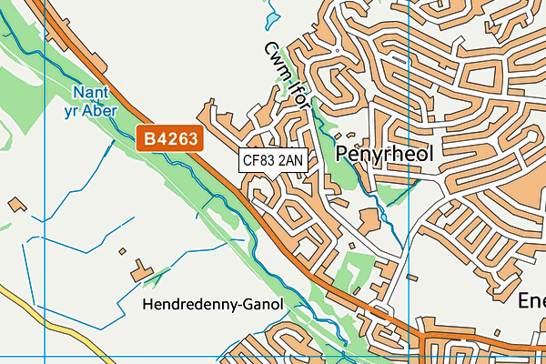 CF83 2AN map - OS VectorMap District (Ordnance Survey)