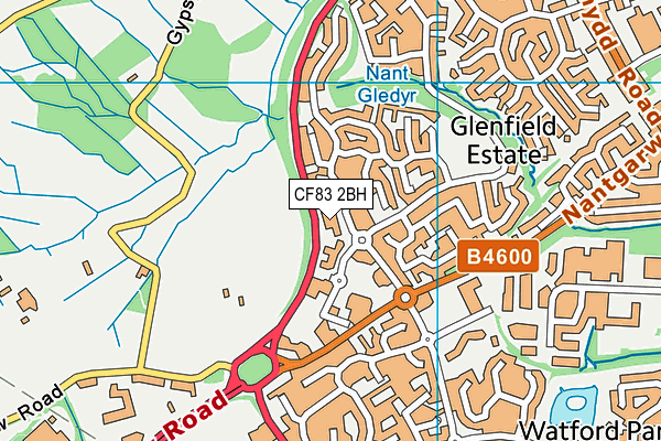 CF83 2BH map - OS VectorMap District (Ordnance Survey)