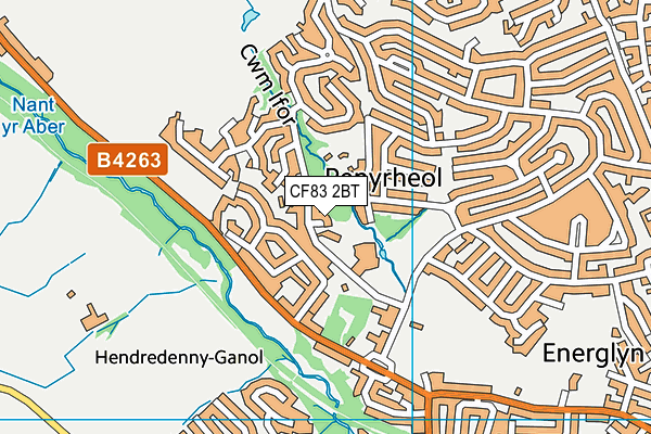 CF83 2BT map - OS VectorMap District (Ordnance Survey)