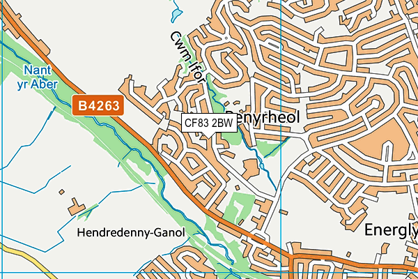 CF83 2BW map - OS VectorMap District (Ordnance Survey)