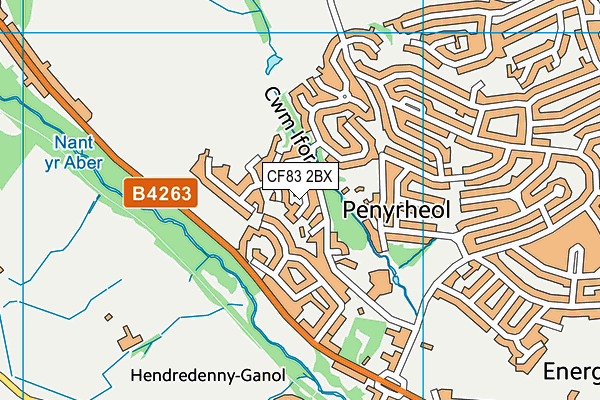 CF83 2BX map - OS VectorMap District (Ordnance Survey)