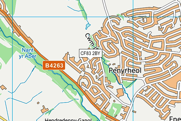 CF83 2BY map - OS VectorMap District (Ordnance Survey)