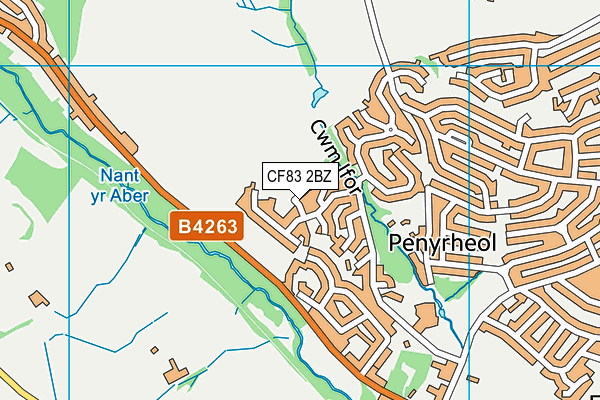 CF83 2BZ map - OS VectorMap District (Ordnance Survey)