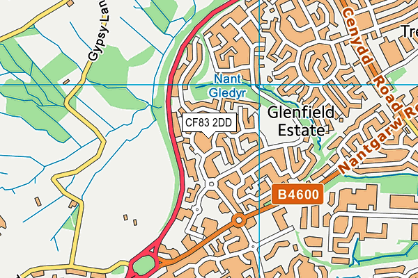 CF83 2DD map - OS VectorMap District (Ordnance Survey)