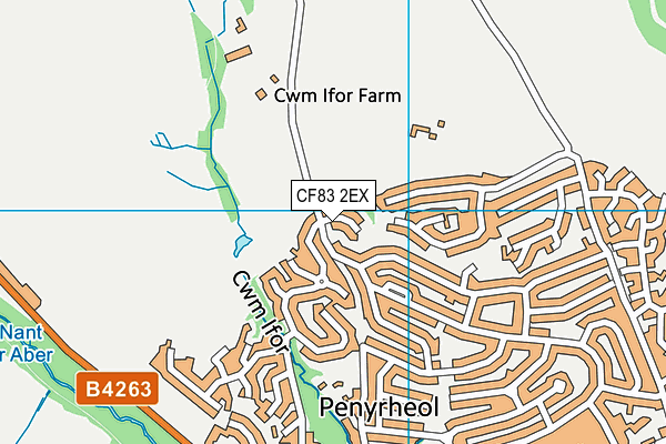 CF83 2EX map - OS VectorMap District (Ordnance Survey)