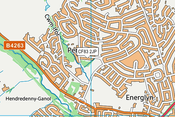 CF83 2JP map - OS VectorMap District (Ordnance Survey)