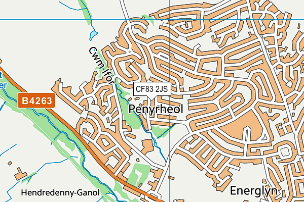 CF83 2JS map - OS VectorMap District (Ordnance Survey)