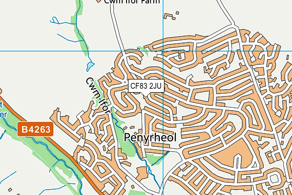 CF83 2JU map - OS VectorMap District (Ordnance Survey)