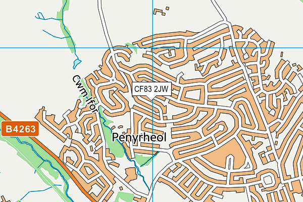 CF83 2JW map - OS VectorMap District (Ordnance Survey)