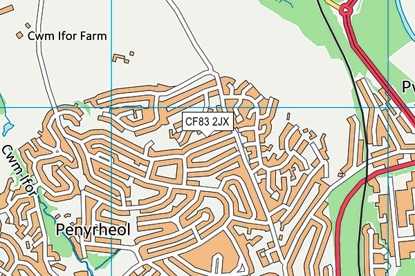 CF83 2JX map - OS VectorMap District (Ordnance Survey)