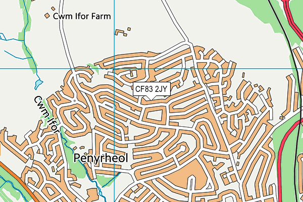 CF83 2JY map - OS VectorMap District (Ordnance Survey)