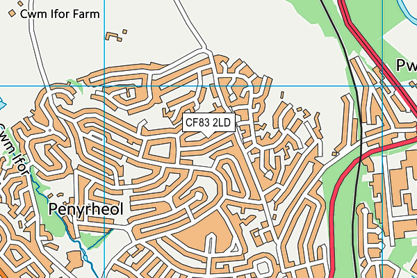 CF83 2LD map - OS VectorMap District (Ordnance Survey)