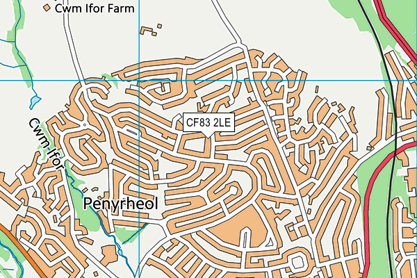 CF83 2LE map - OS VectorMap District (Ordnance Survey)