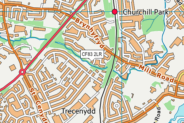 CF83 2LR map - OS VectorMap District (Ordnance Survey)