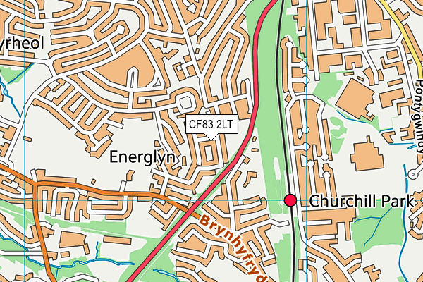 CF83 2LT map - OS VectorMap District (Ordnance Survey)