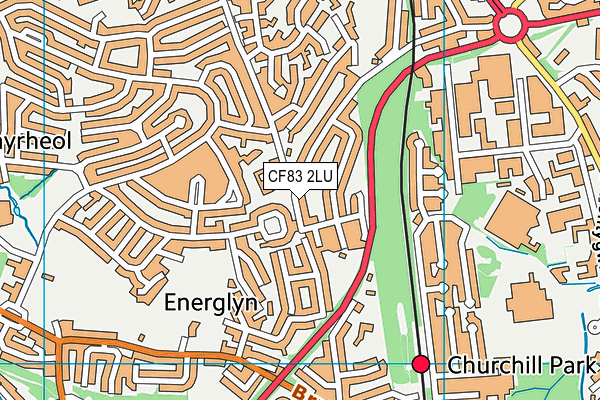 CF83 2LU map - OS VectorMap District (Ordnance Survey)