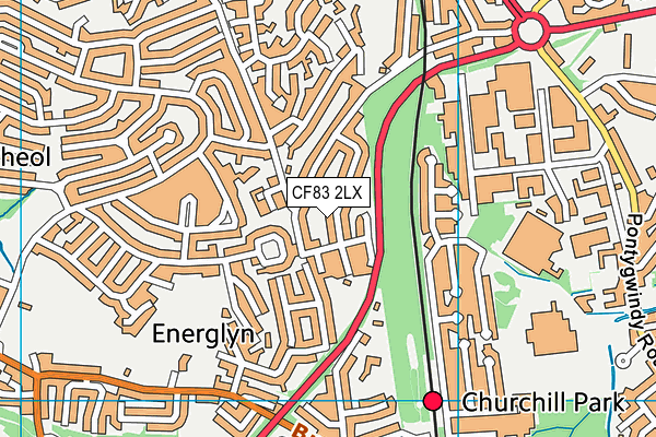 CF83 2LX map - OS VectorMap District (Ordnance Survey)