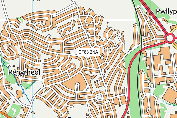 CF83 2NA map - OS VectorMap District (Ordnance Survey)